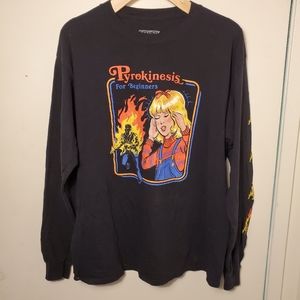 Pyrokinesis For Beginners graphic Black Long Sleeve T Shirt